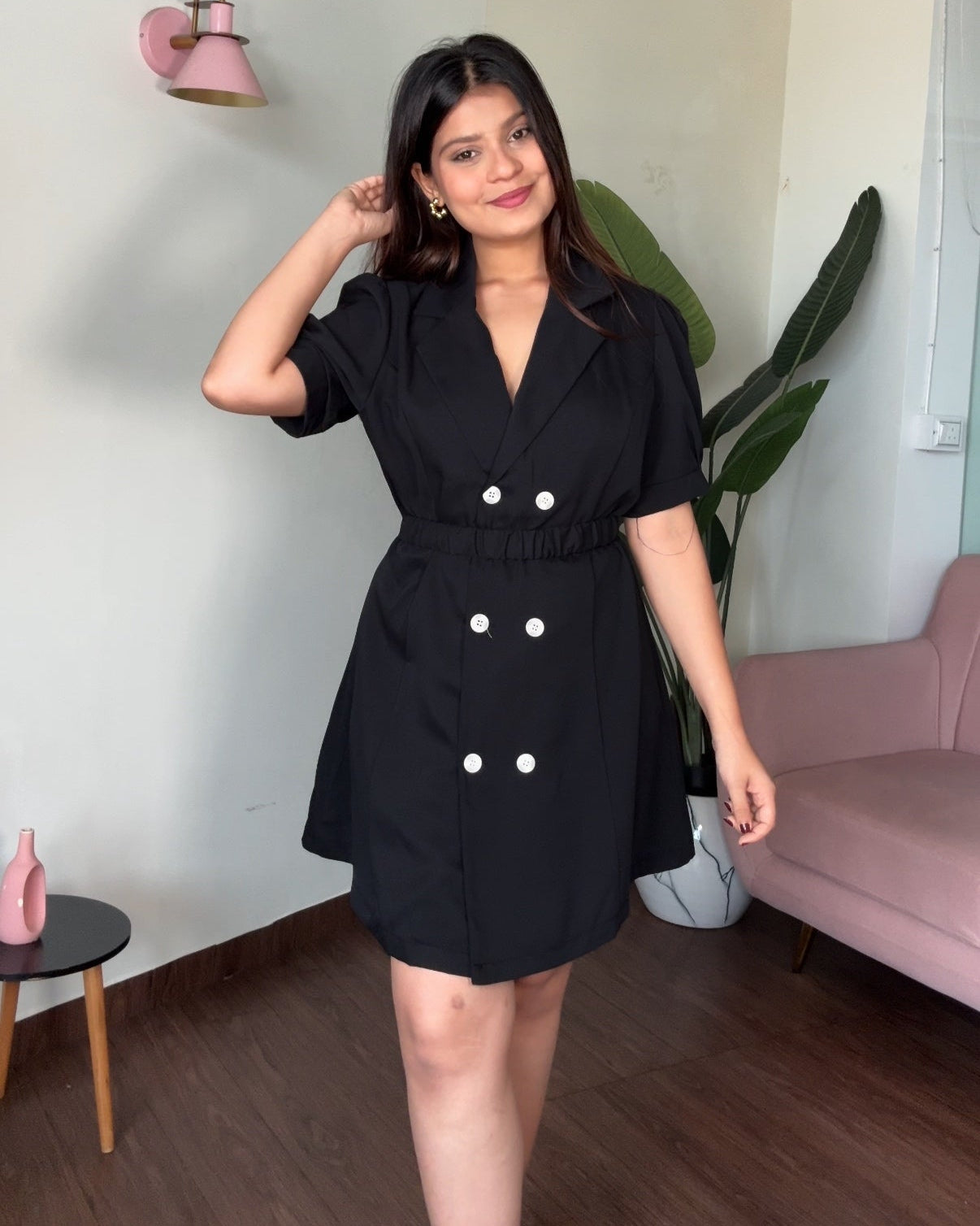 Puff Sleeve Blazer Dress