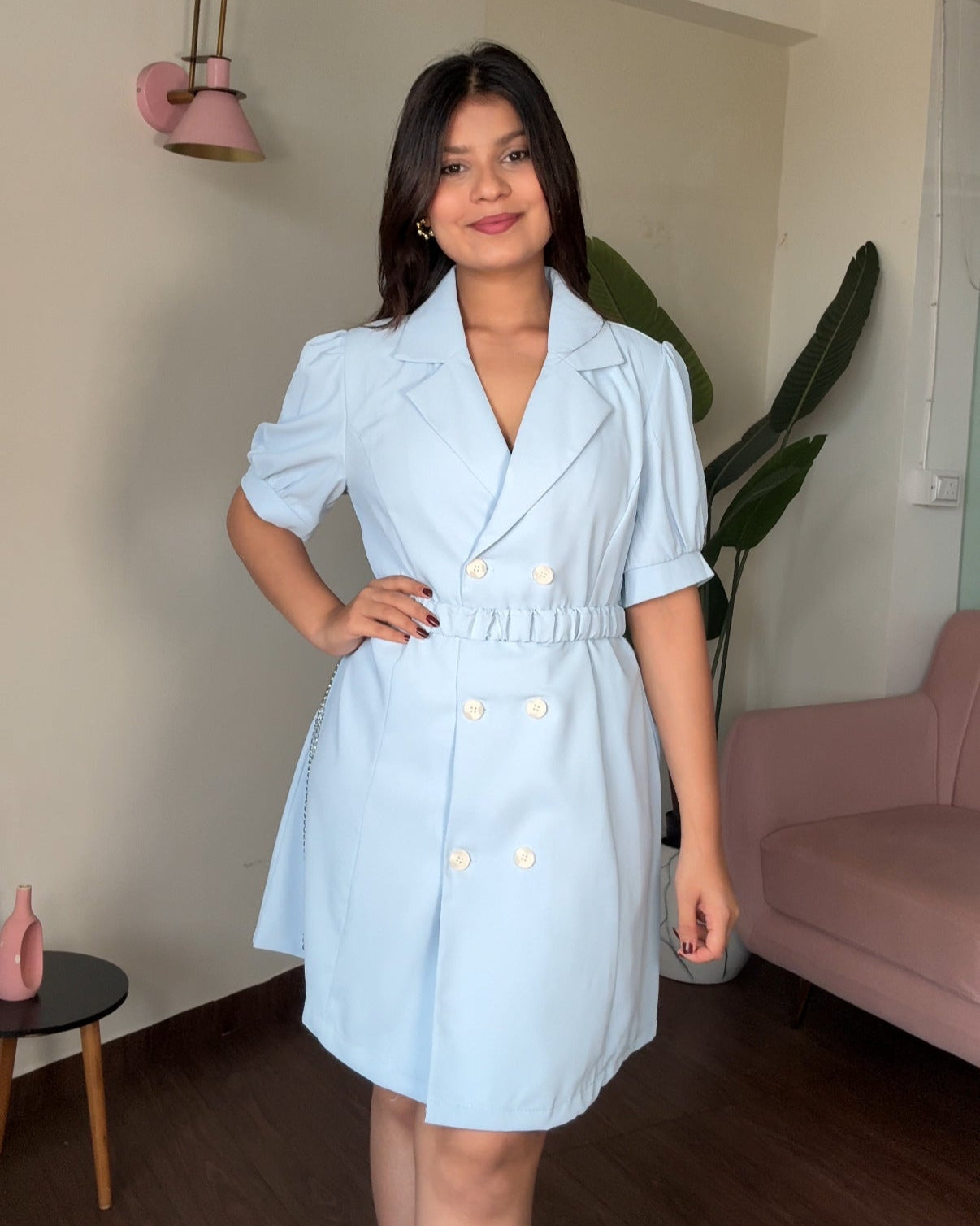 Puff Sleeve Blazer Dress
