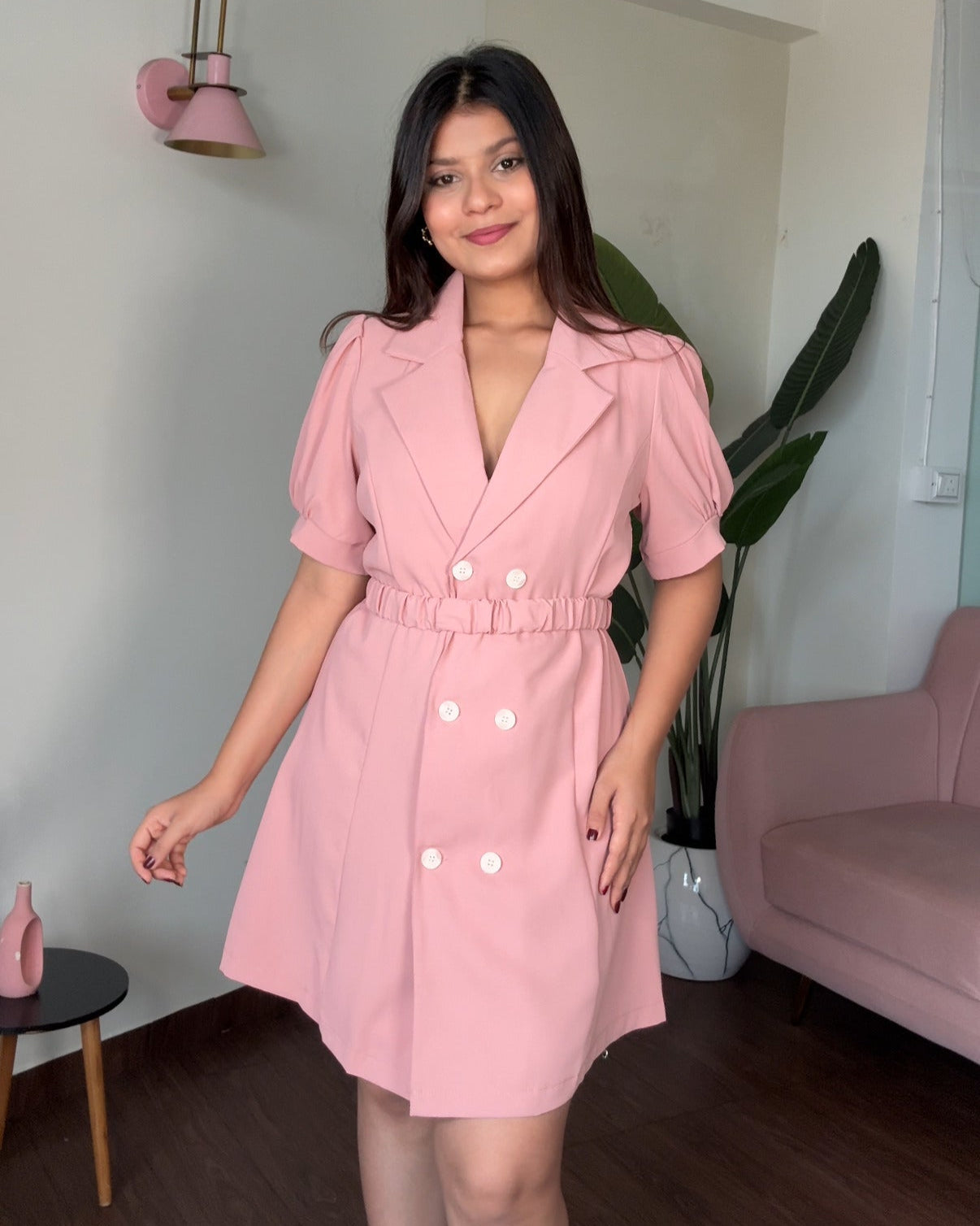 Puff Sleeve Blazer Dress
