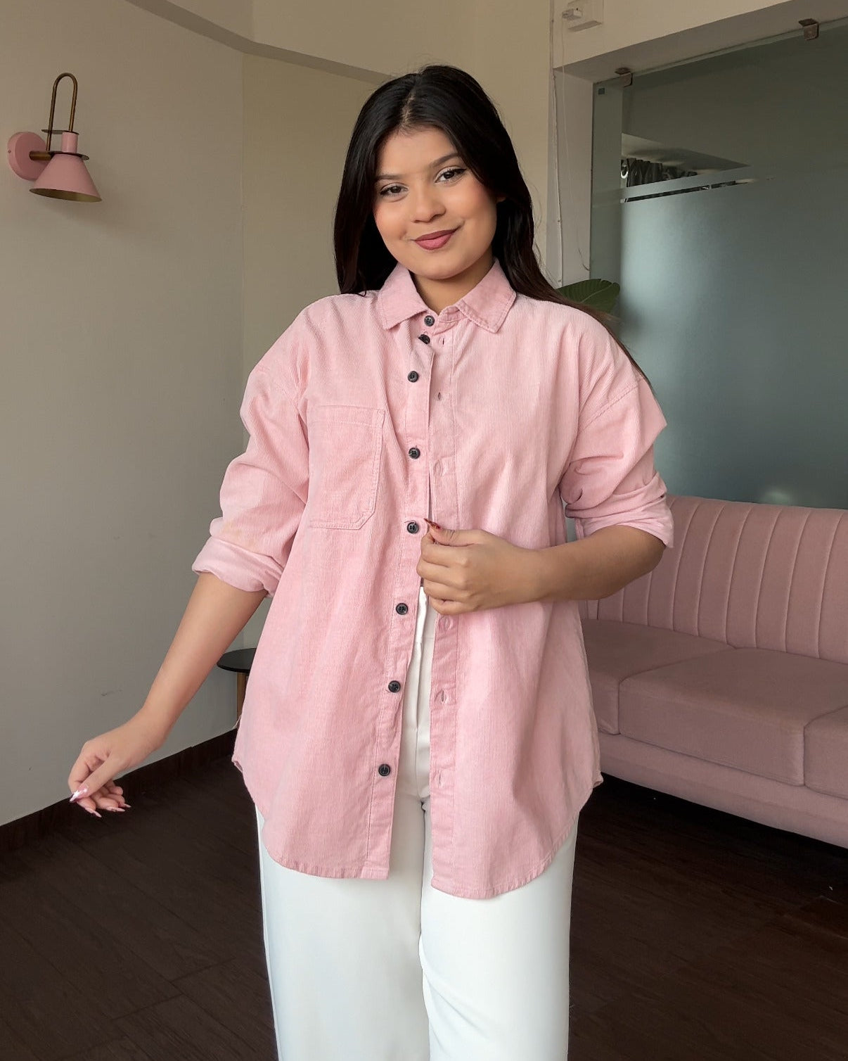 Relaxed Fit Oversized Button Down Shirt