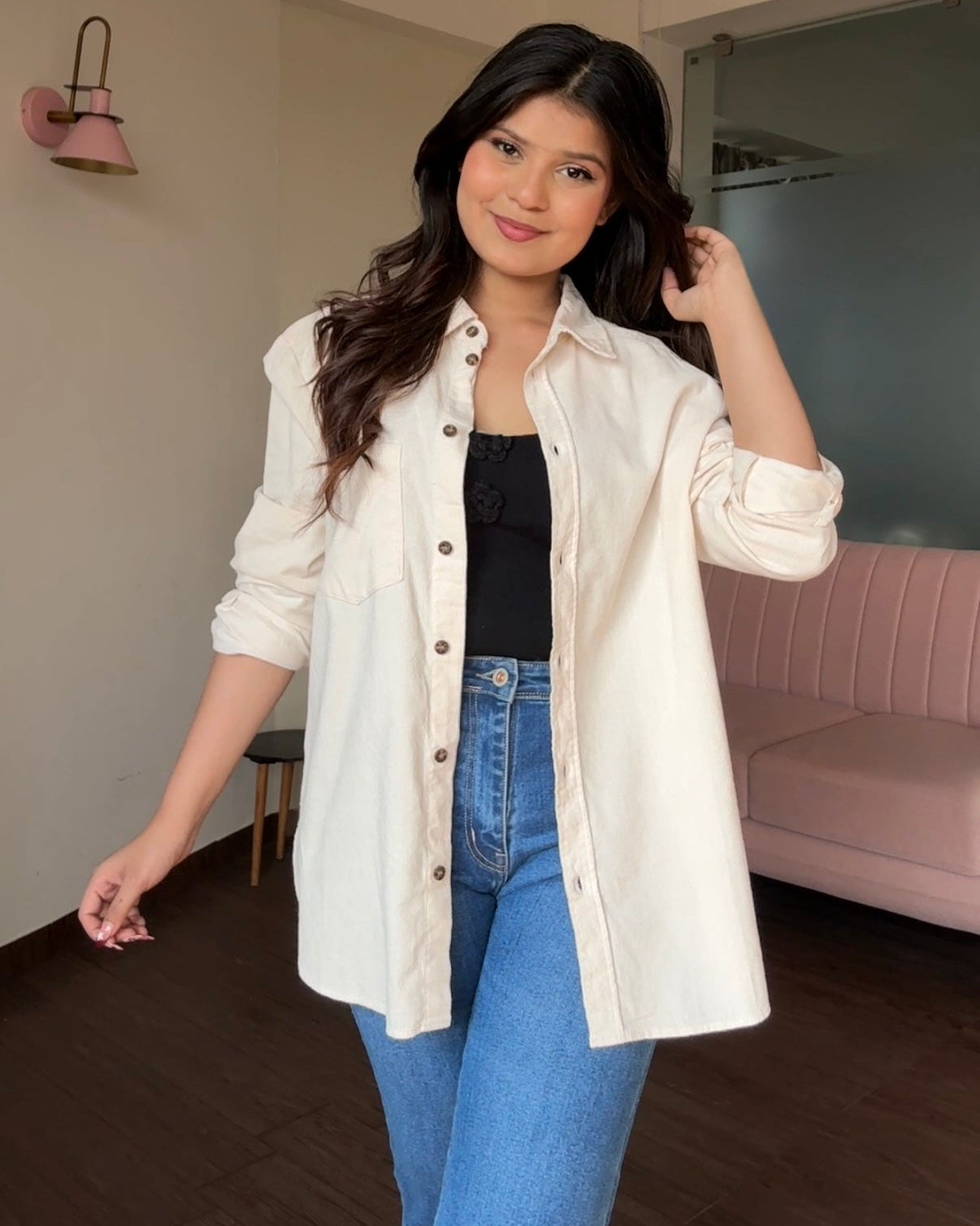Relaxed Fit Oversized Button Down Shirt
