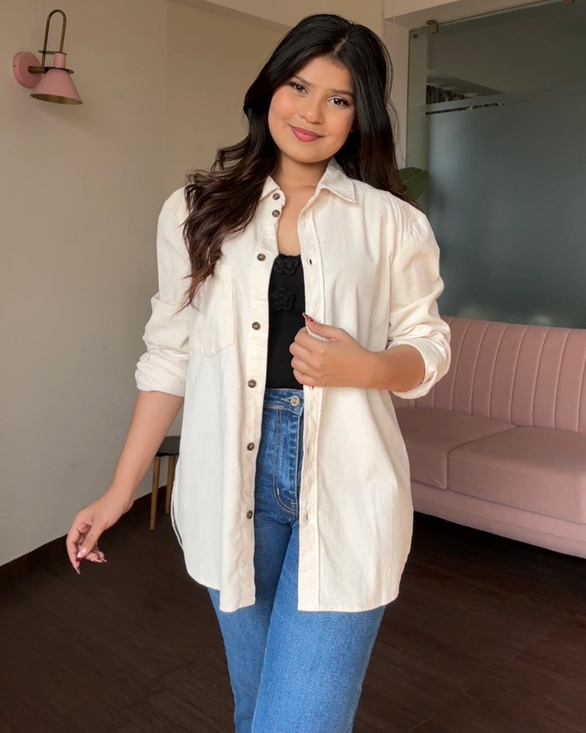 Relaxed Fit Oversized Button Down Shirt