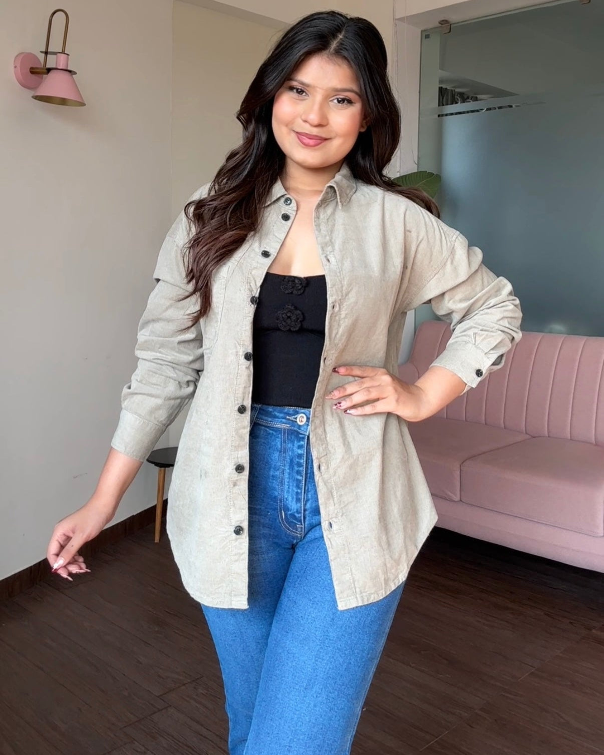Relaxed Fit Oversized Button Down Shirt