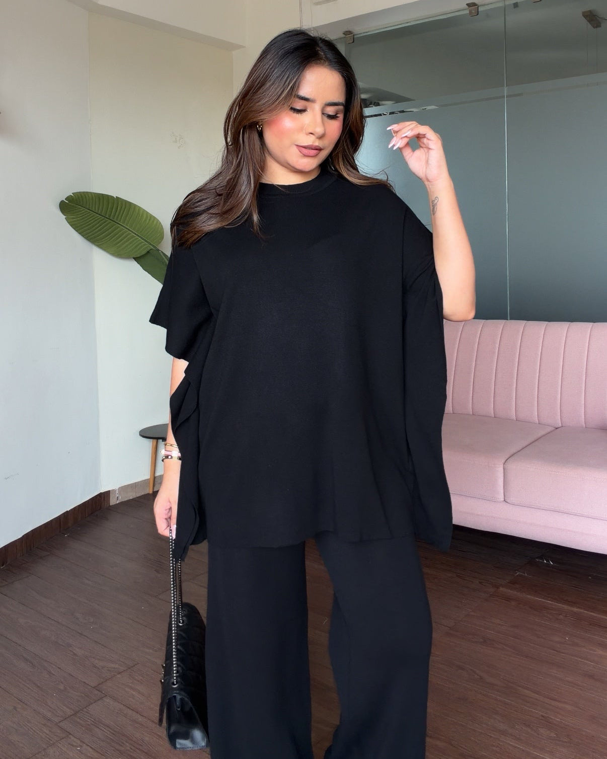 Round Neck Relaxed Fit Co-ord Set