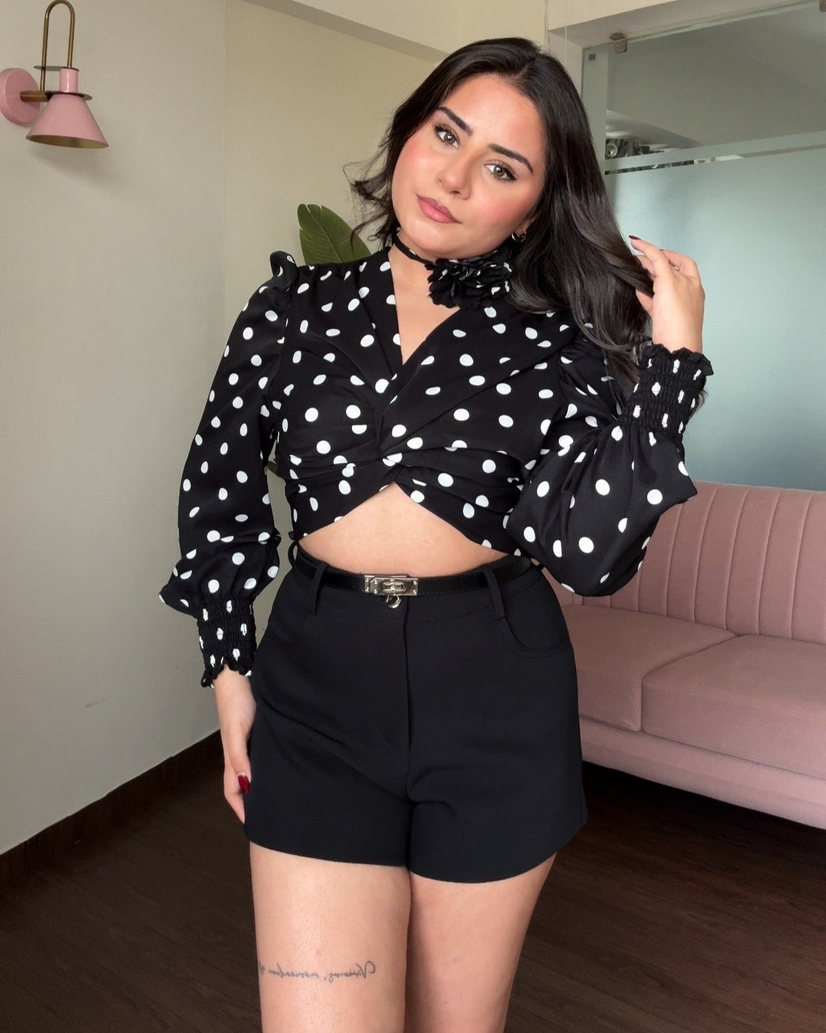 Satin Knot Detailing Top