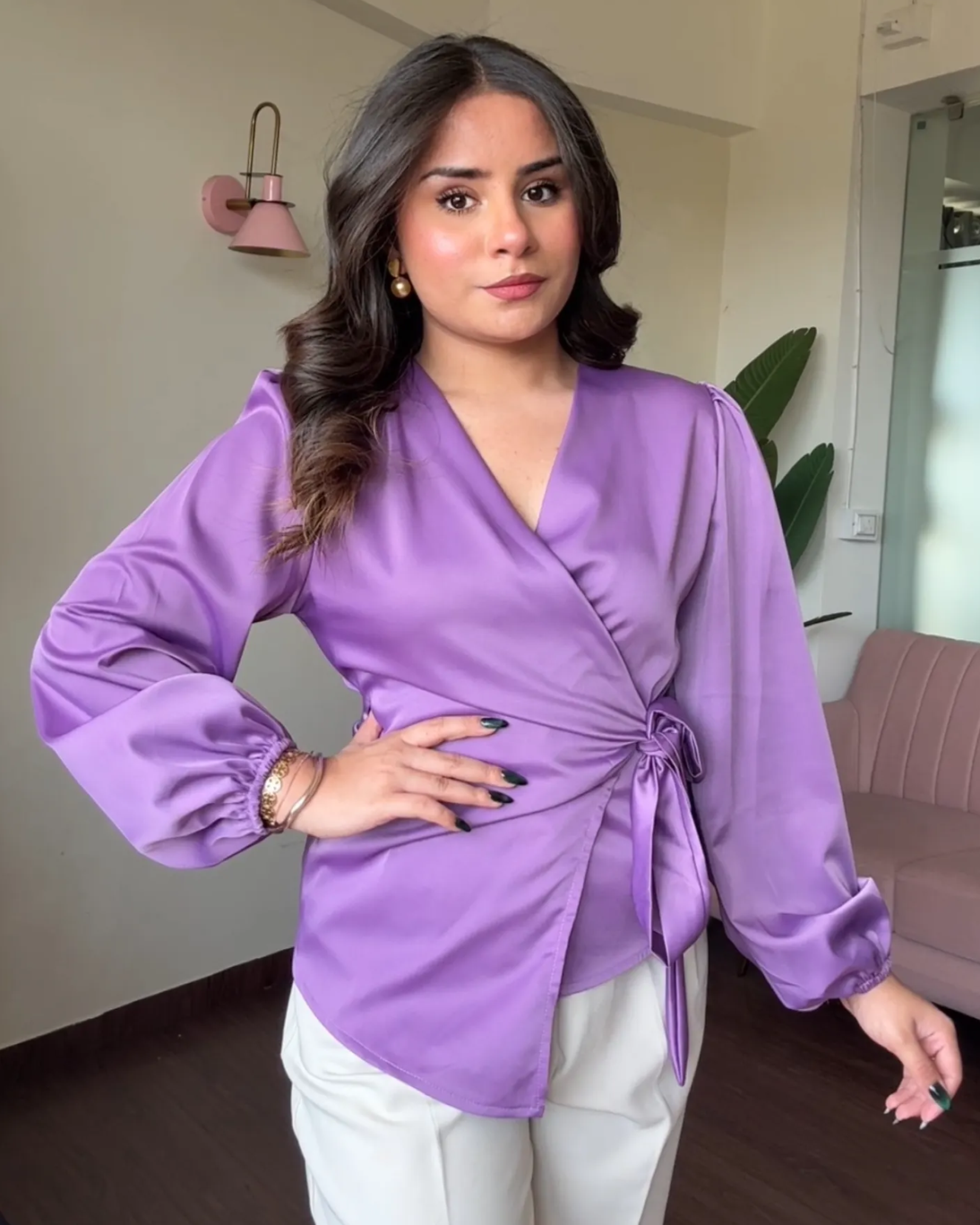 Satin Wrap Shirt