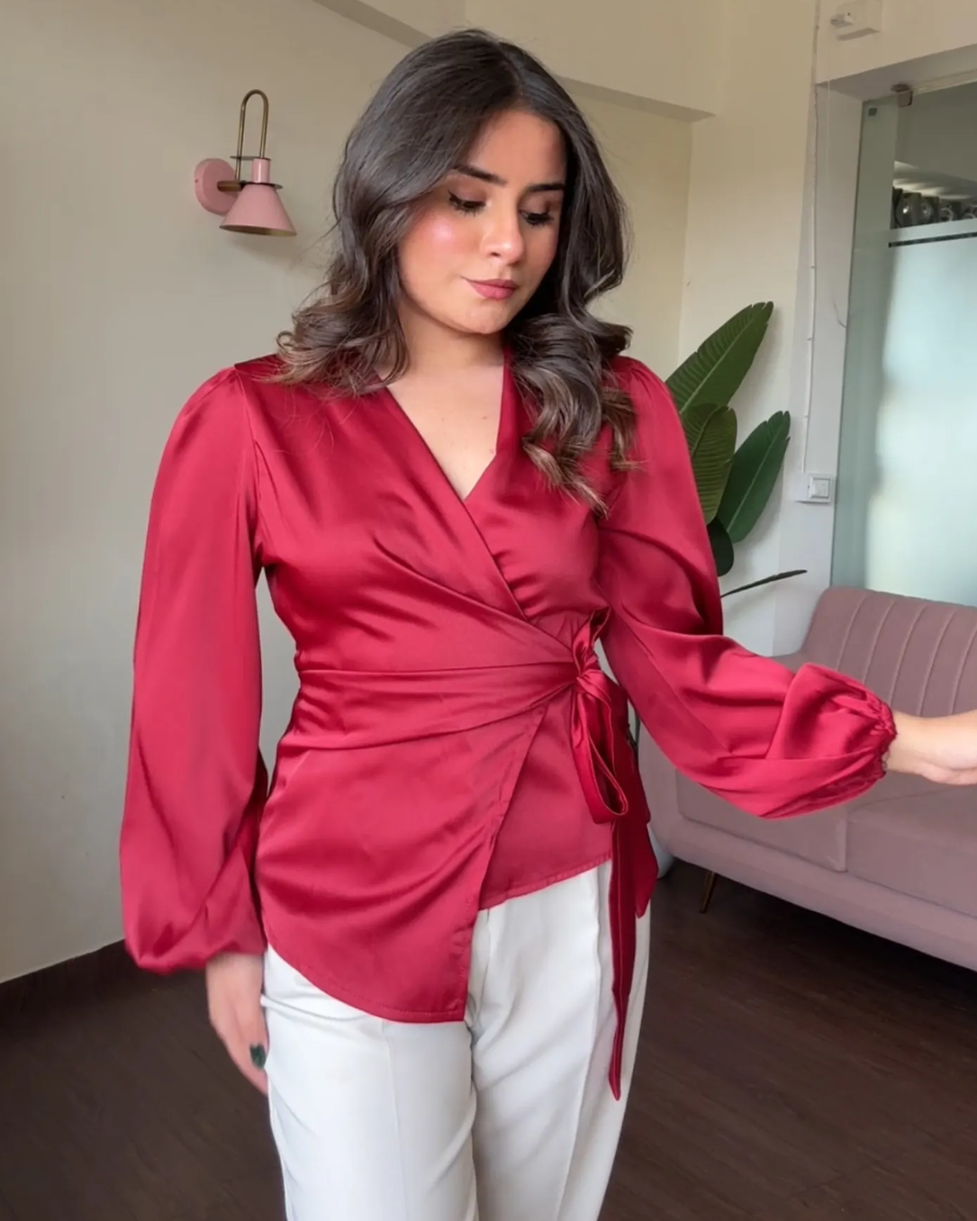 Satin Wrap Shirt