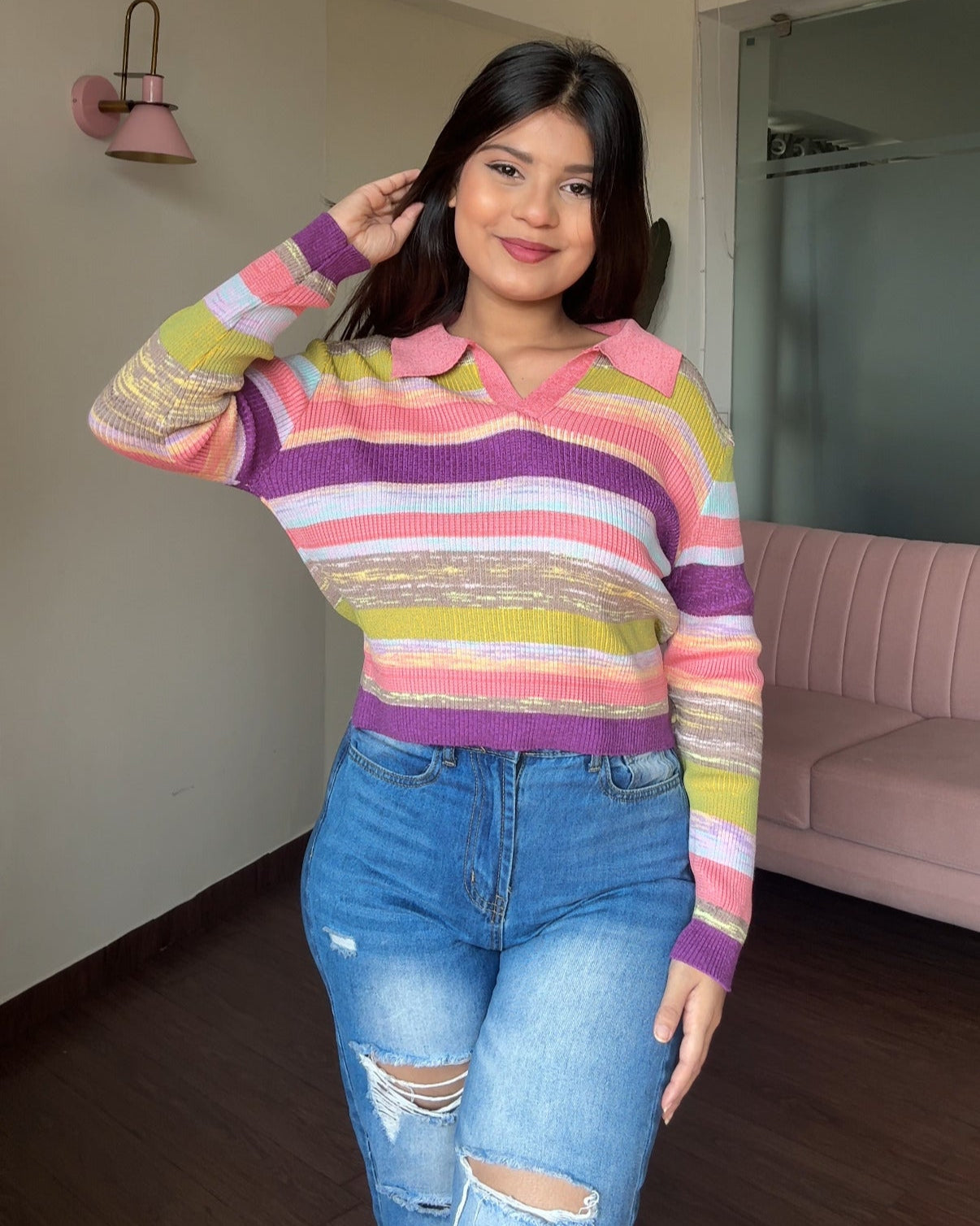 Shaded Polo Full Sleeve Tee