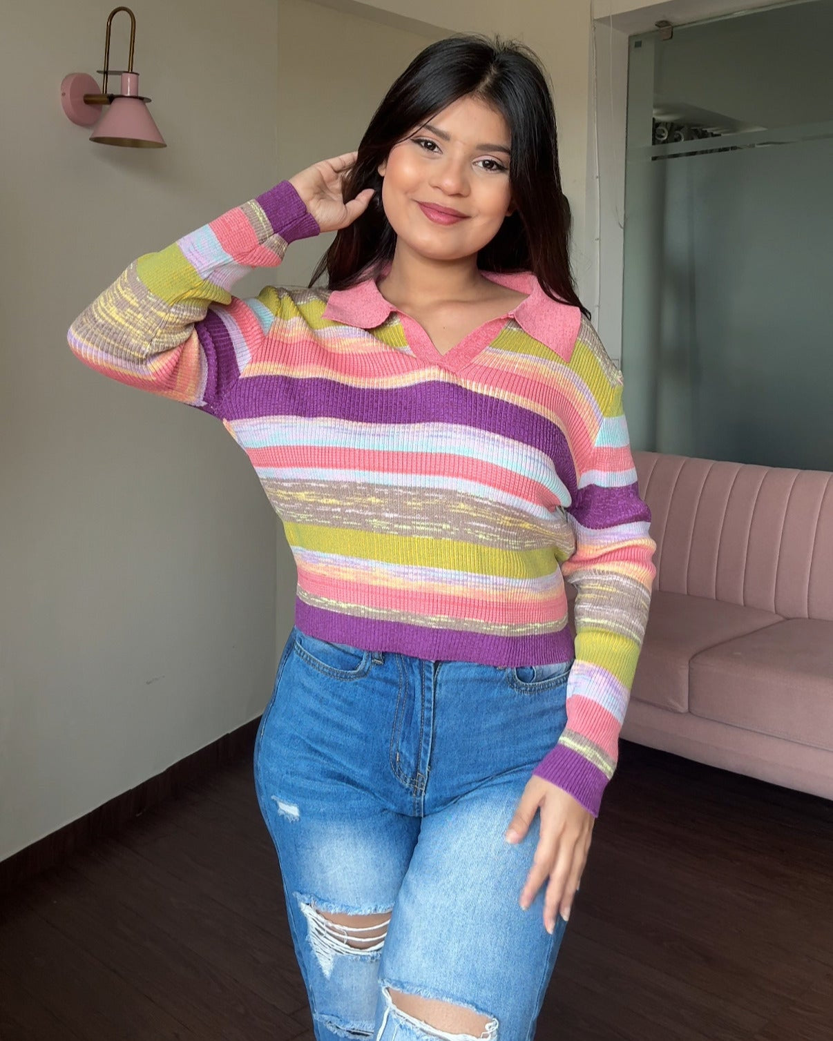 Shaded Polo Full Sleeve Tee