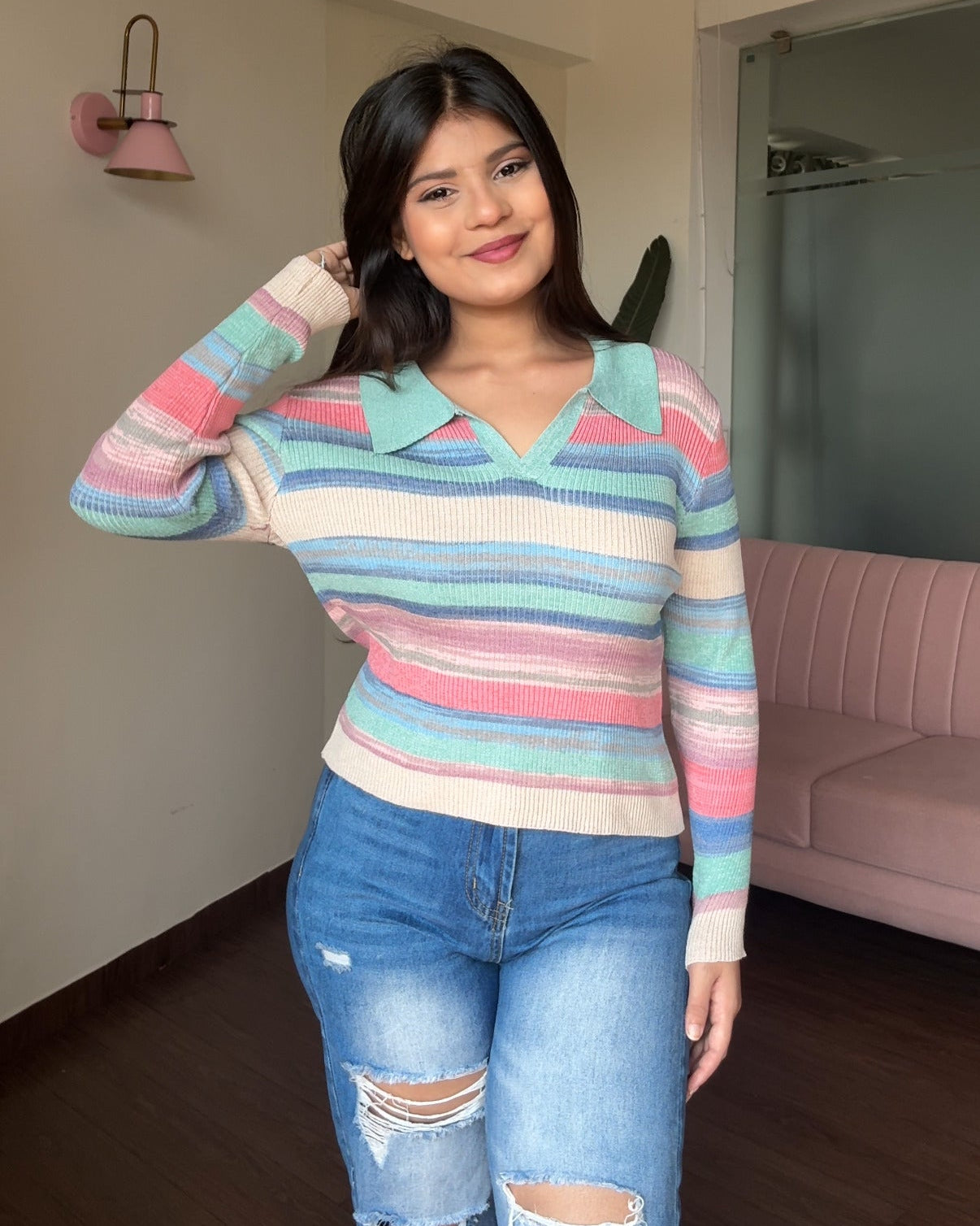 Shaded Polo Full Sleeve Tee