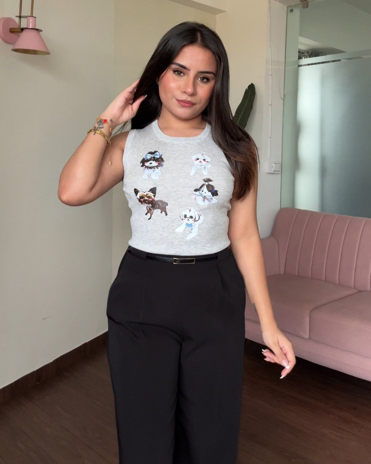 Shih Tzu With A Bow Cami Top