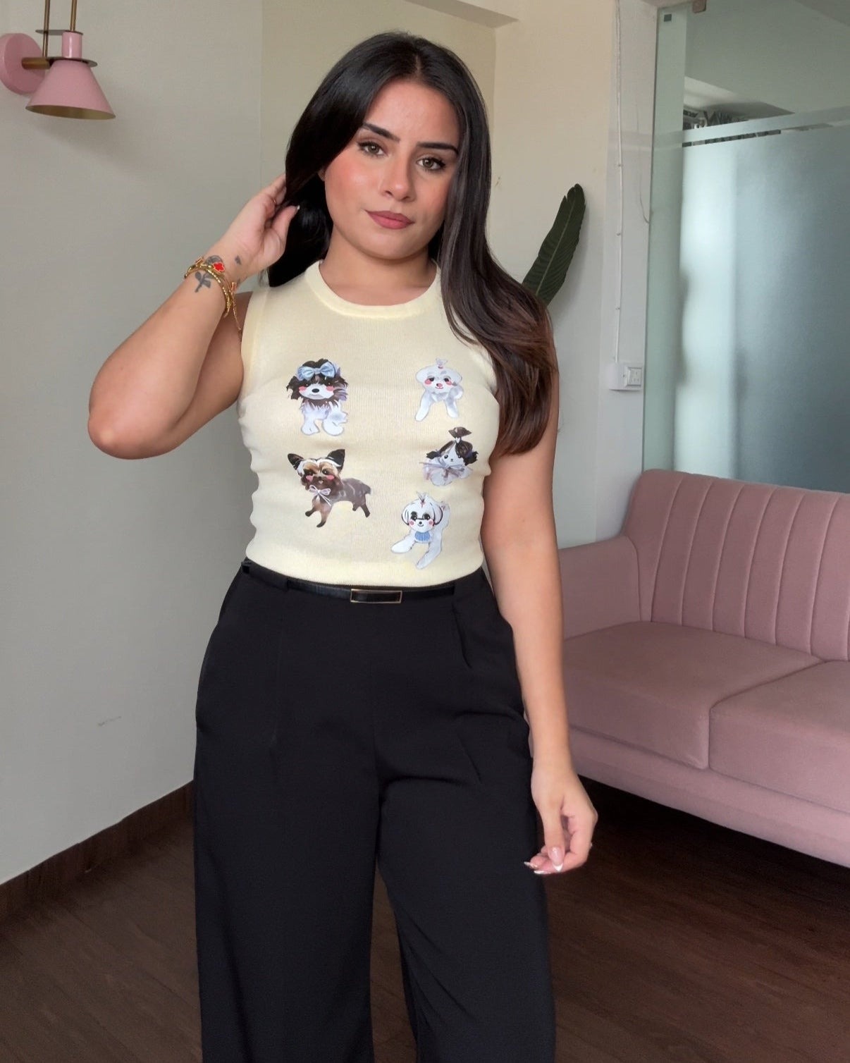 Shih Tzu With A Bow Cami Top