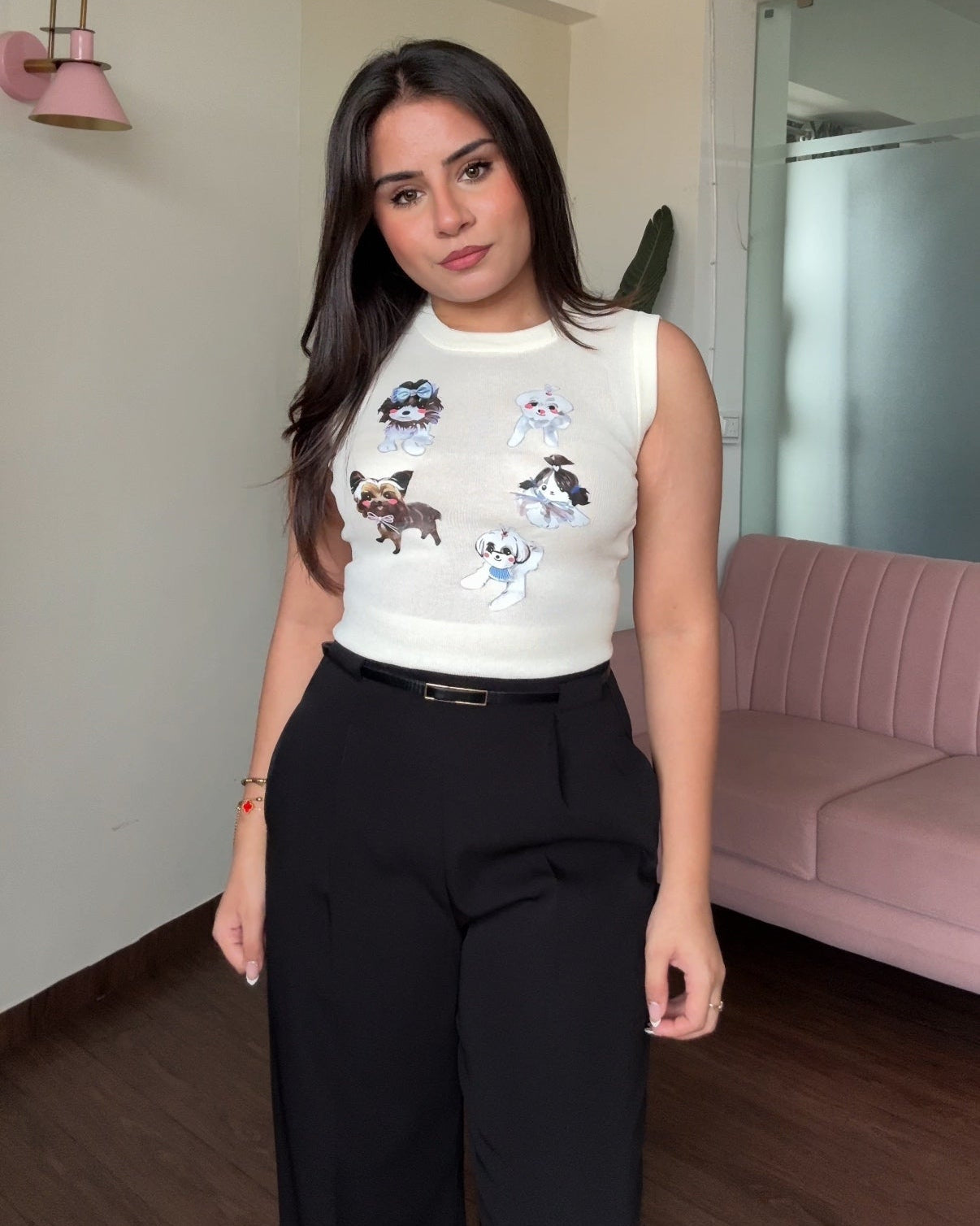 Shih Tzu With A Bow Cami Top