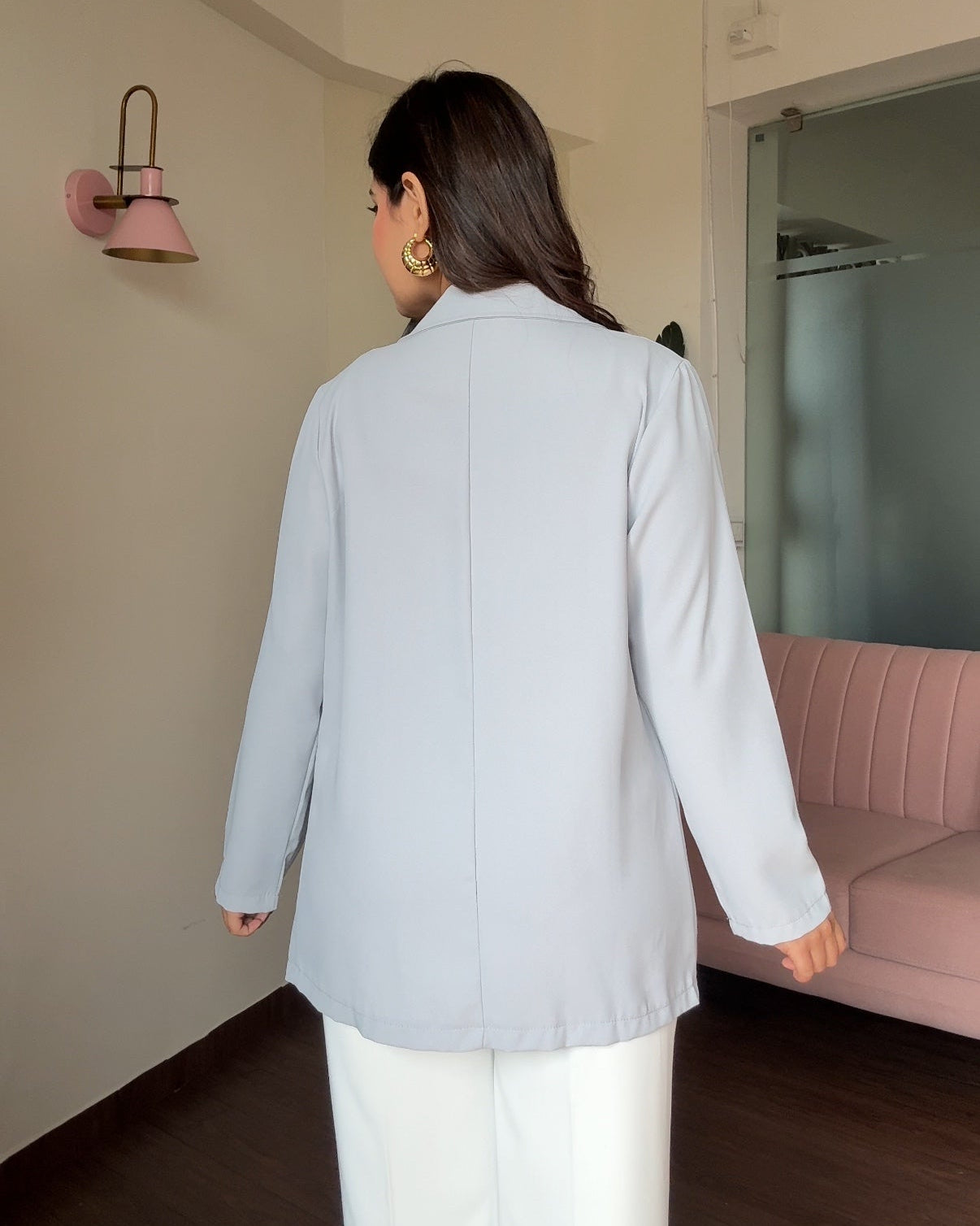 Solid Lightweight Relaxed Fit Blazer