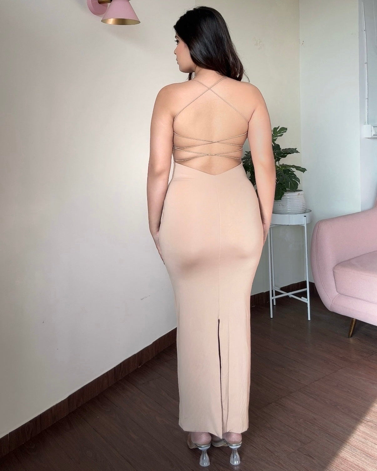 Strappy Backless Maxi Dress