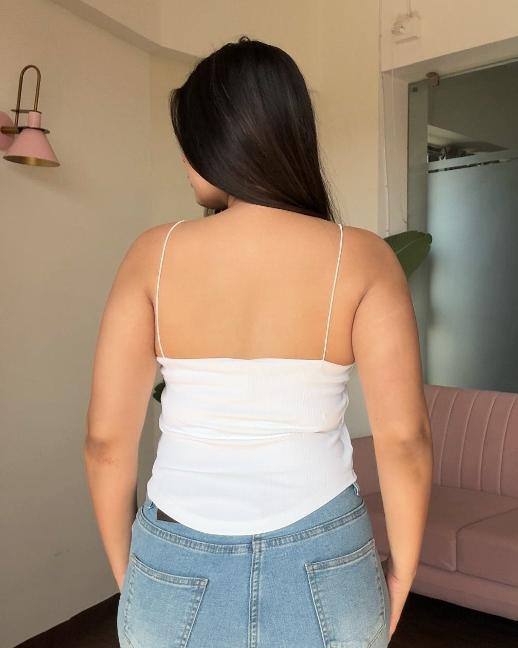 Strappy Padded Scoop Neck Cami Top Combo ( Set Of 3 )