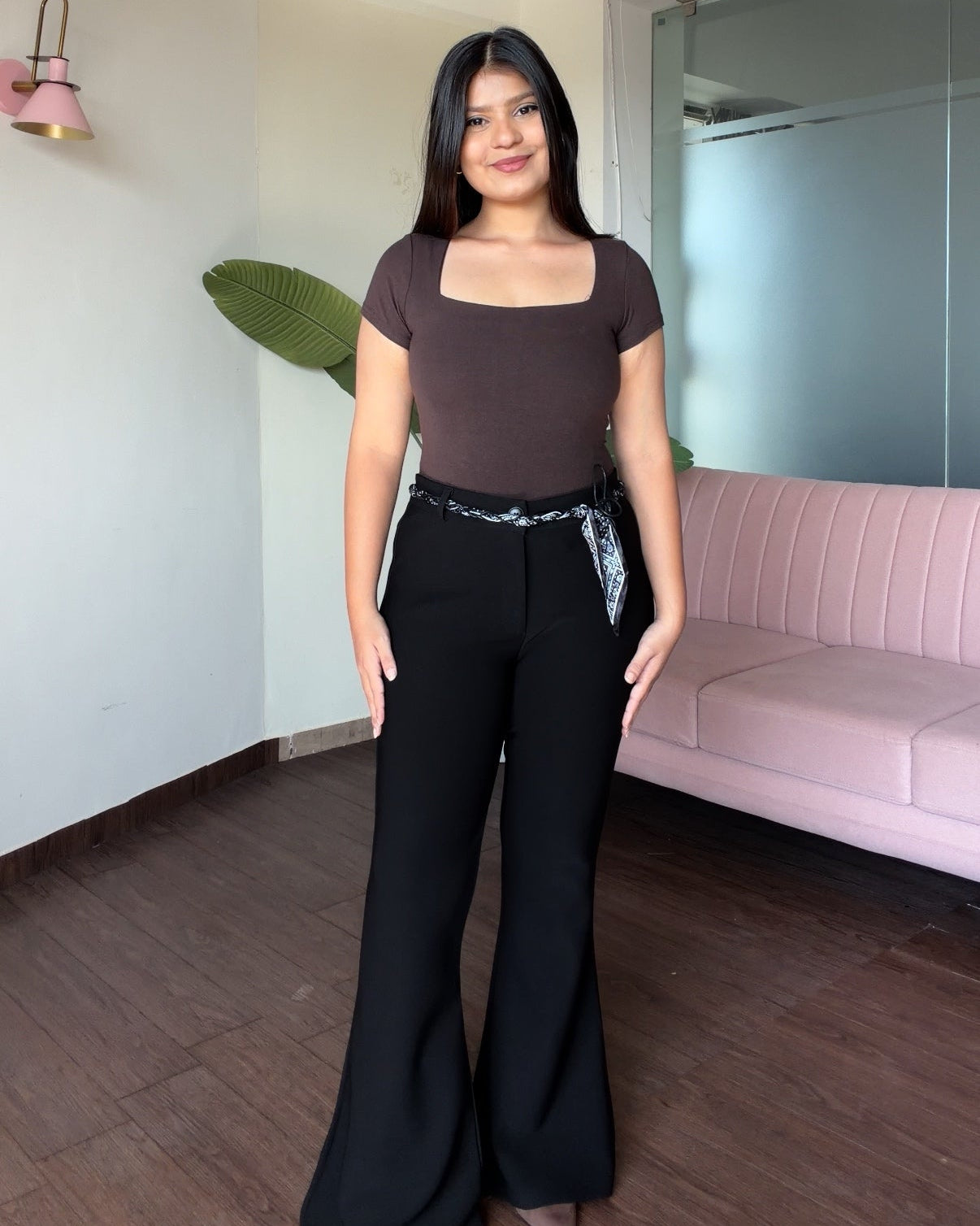 Stretchy Fit And Flared Pants