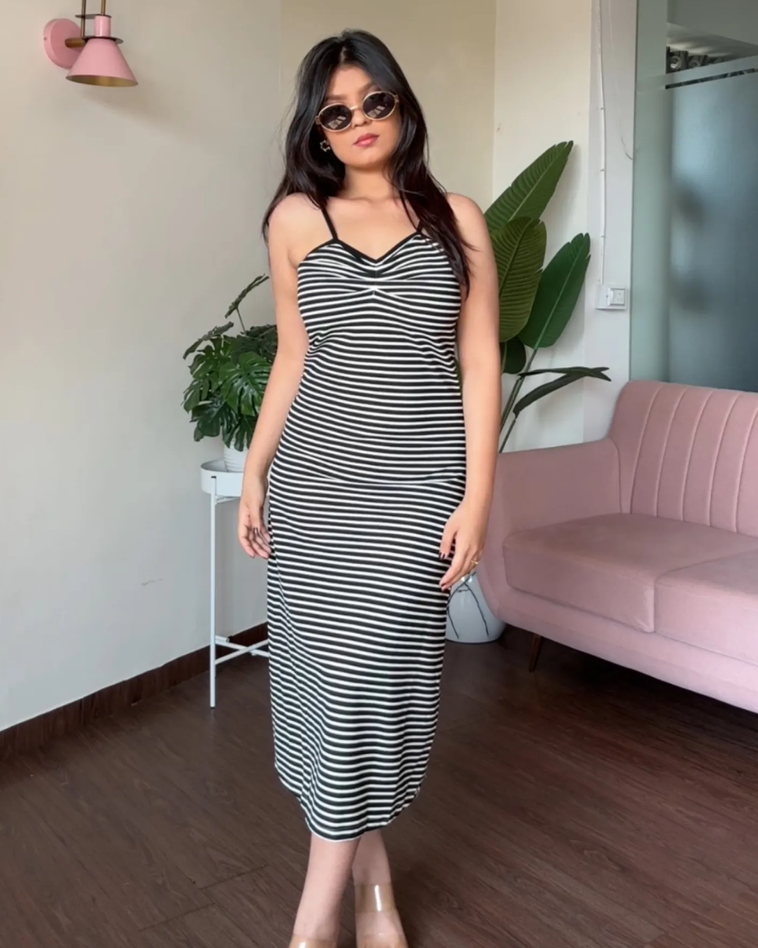 Summer Ribbed Striped Dress
