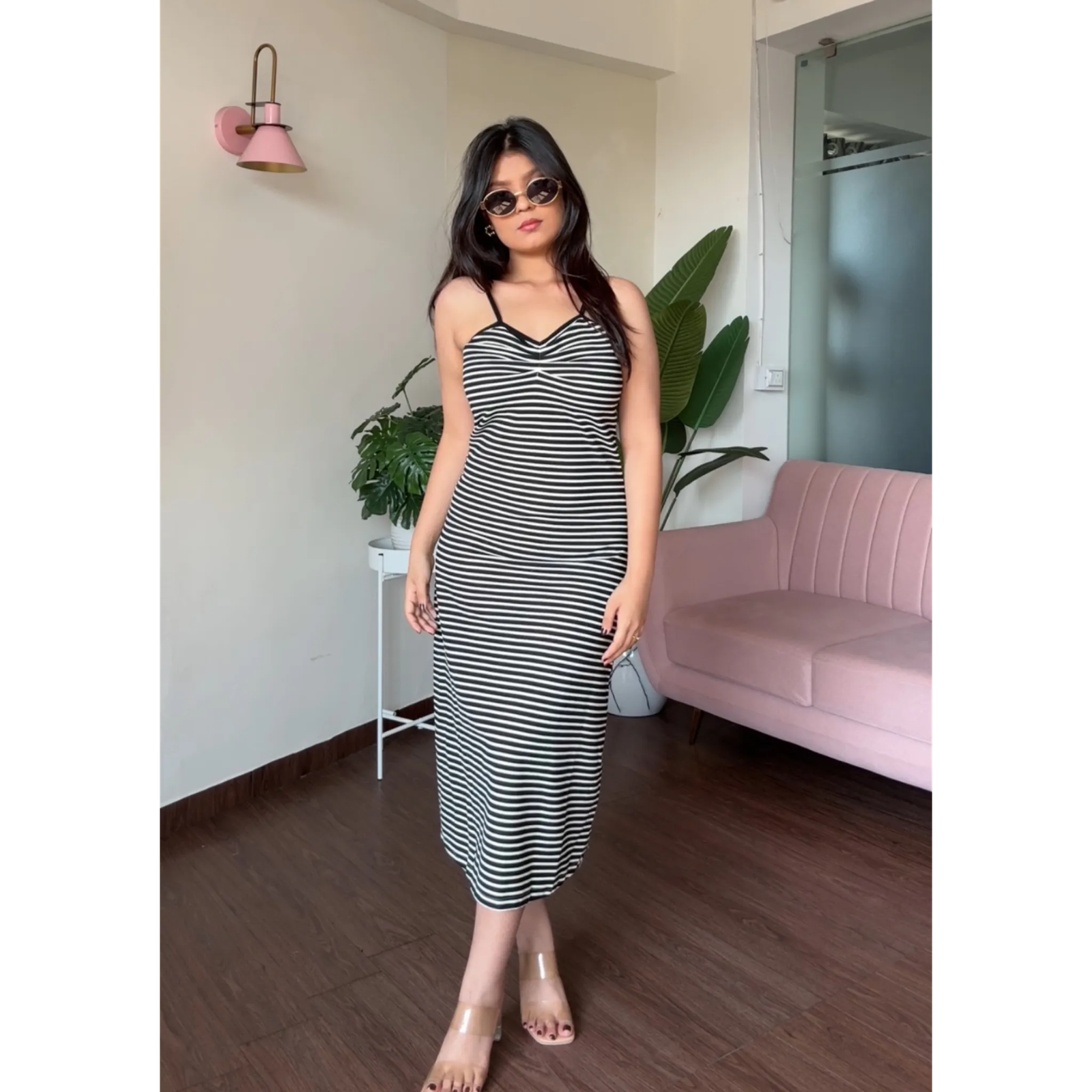 Summer Ribbed Striped Dress