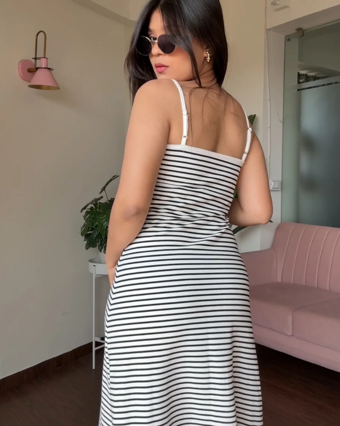 Summer Ribbed Striped Dress