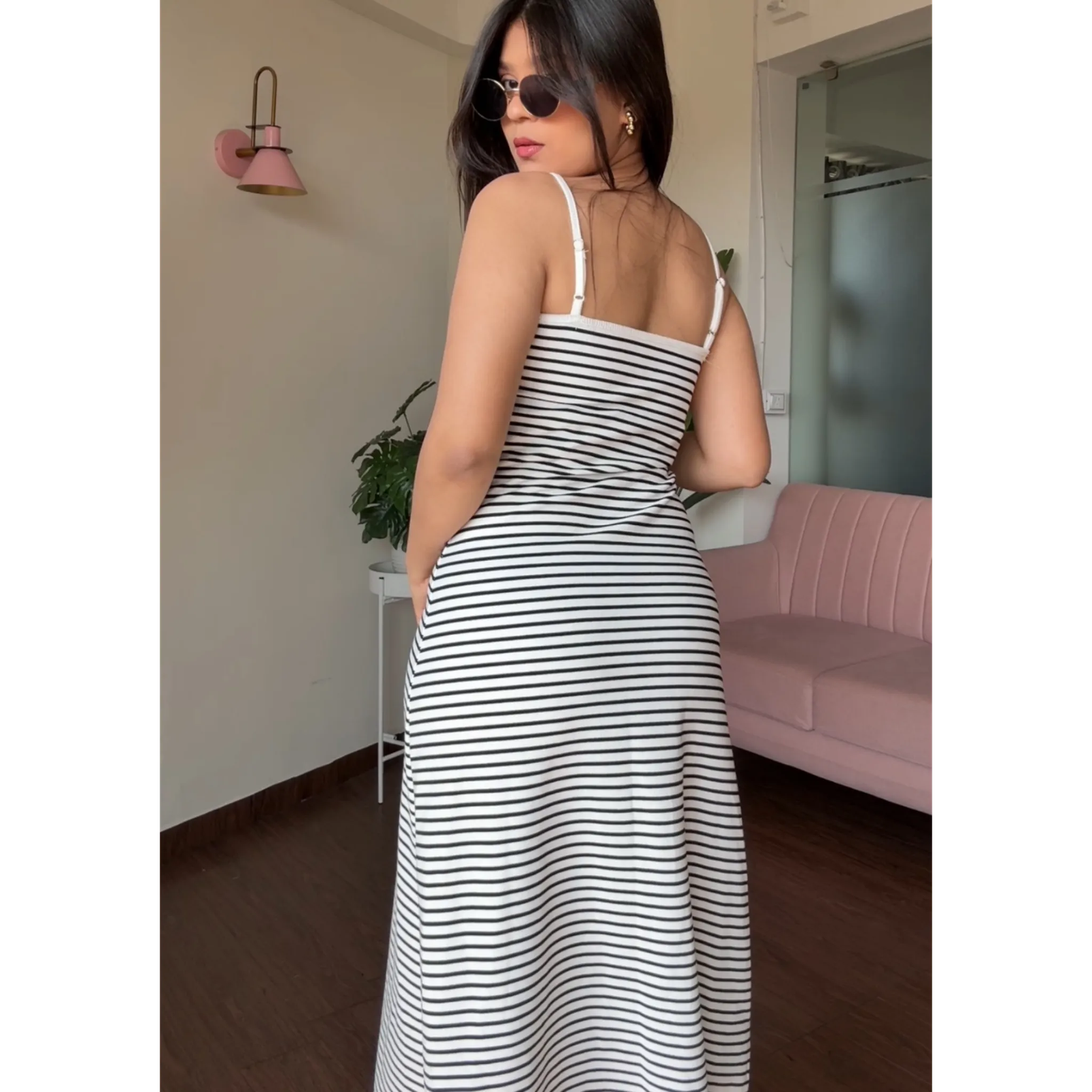 Summer Ribbed Striped Dress