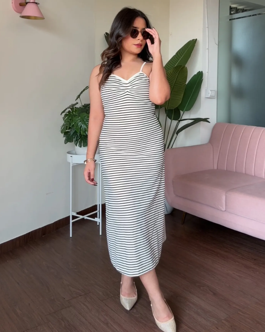 Summer Ribbed Striped Dress