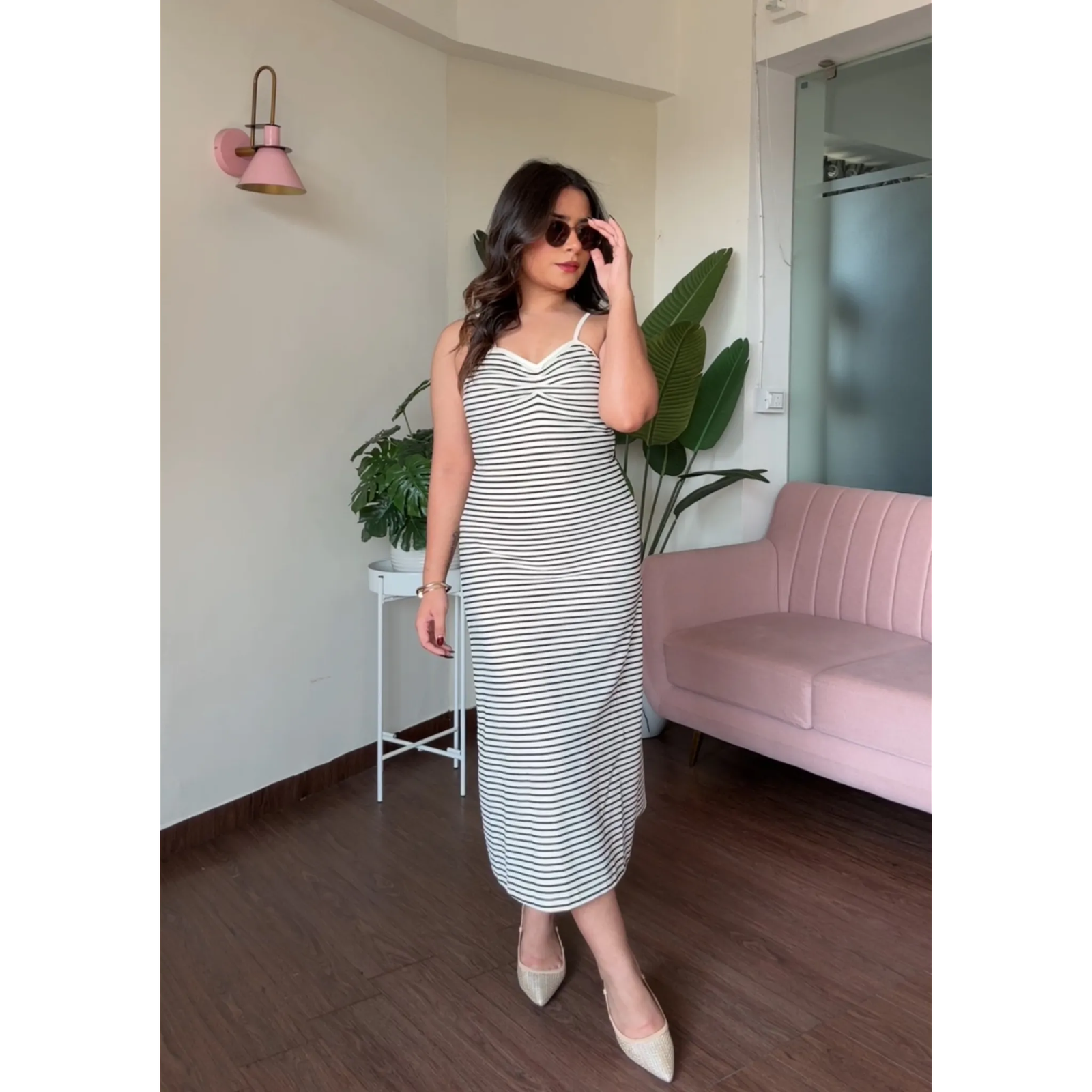 Summer Ribbed Striped Dress