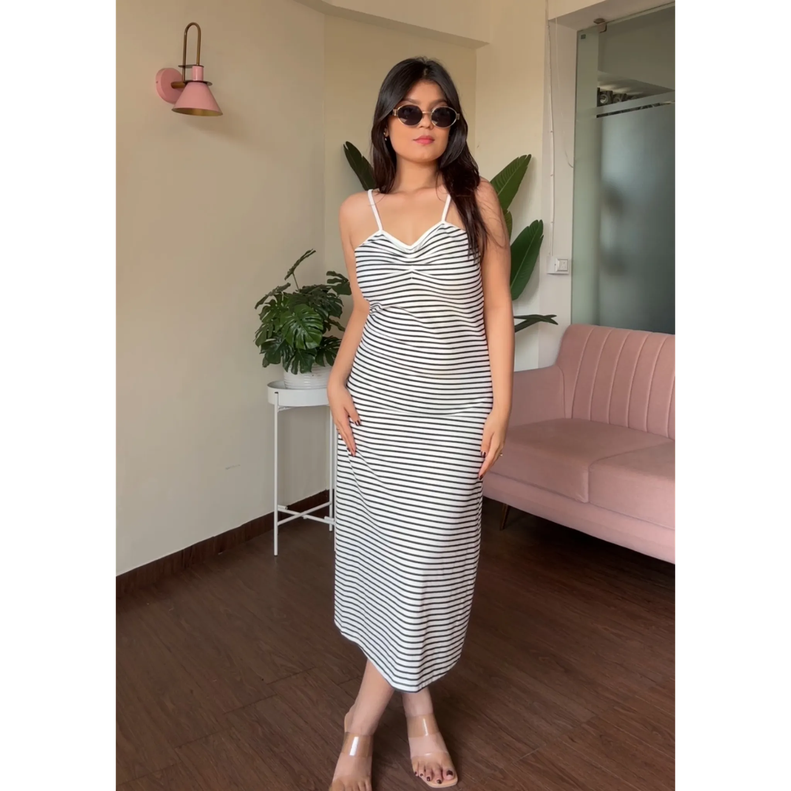 Summer Ribbed Striped Dress