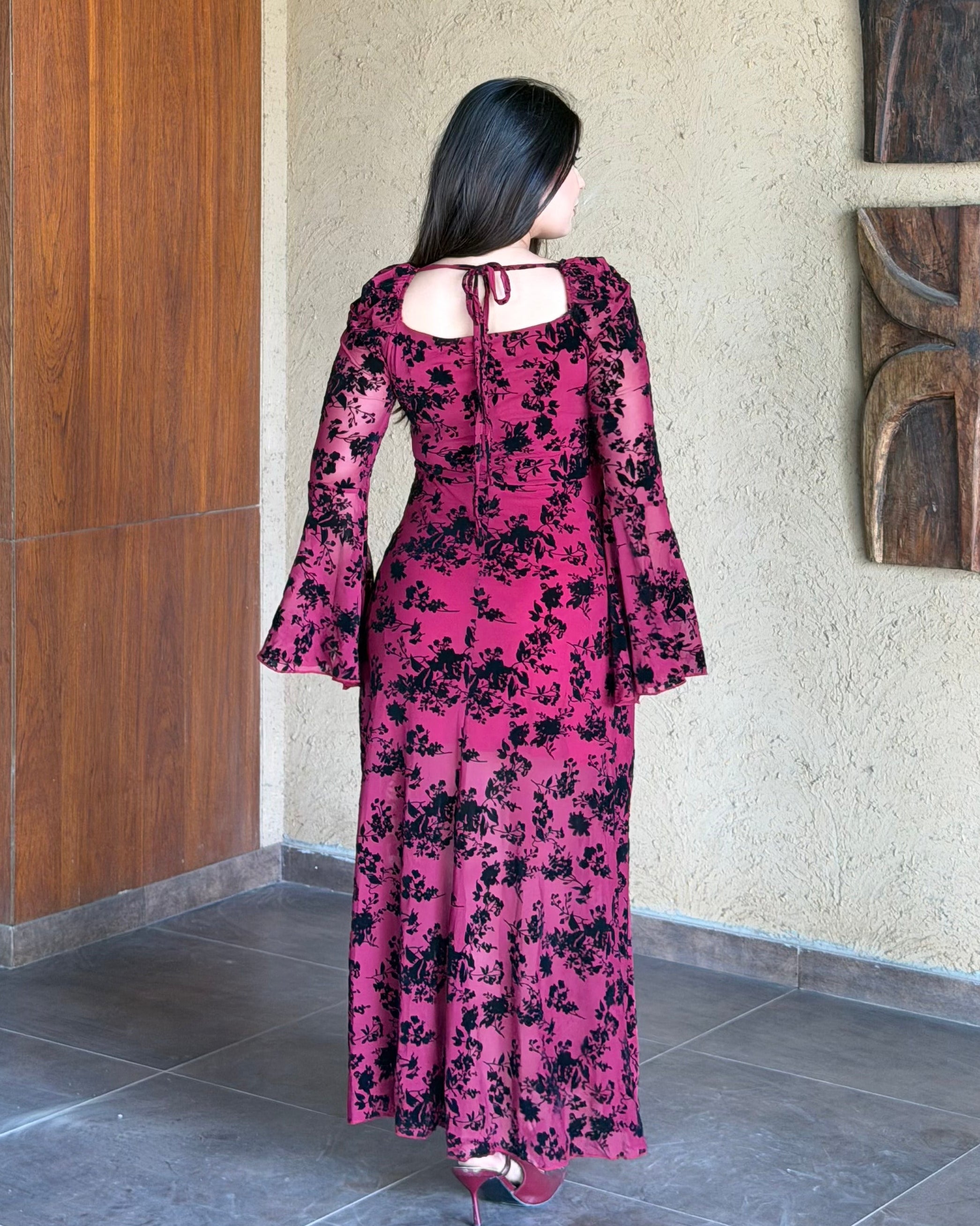 Sweetheart Neckline Fit And Flared Midi Dress