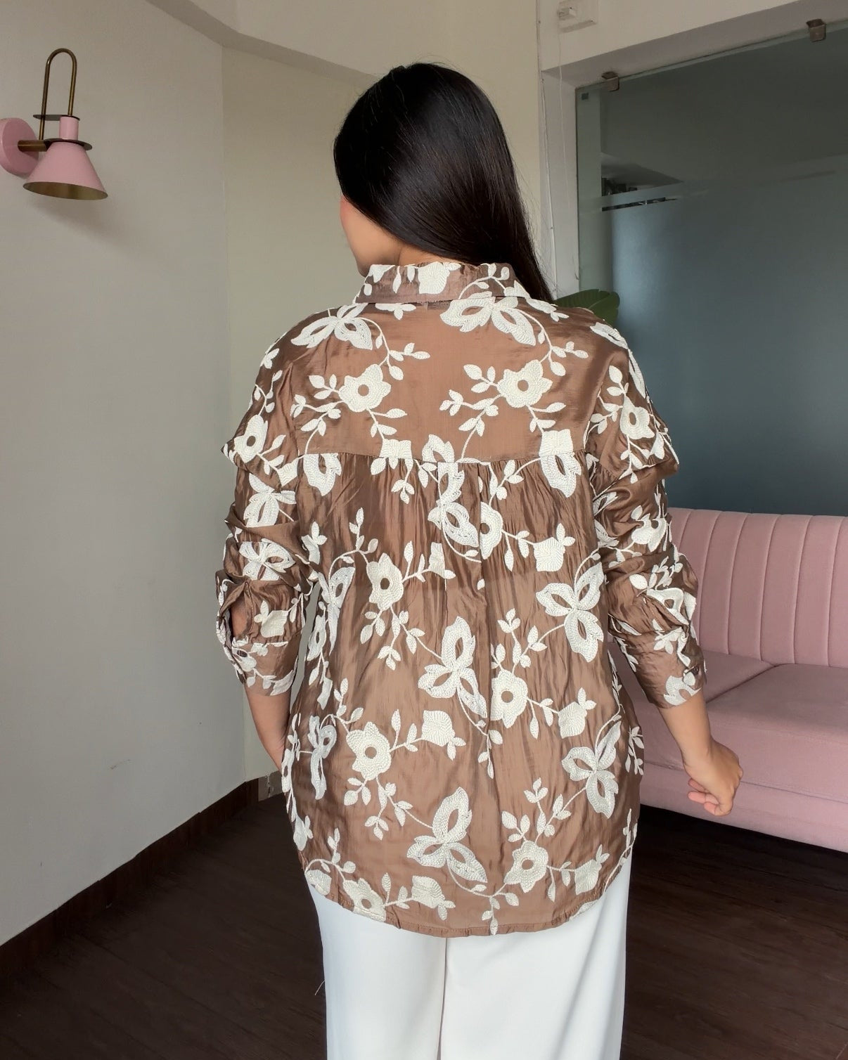 Tissue Cotton Fully Embroidered Summer Shirt
