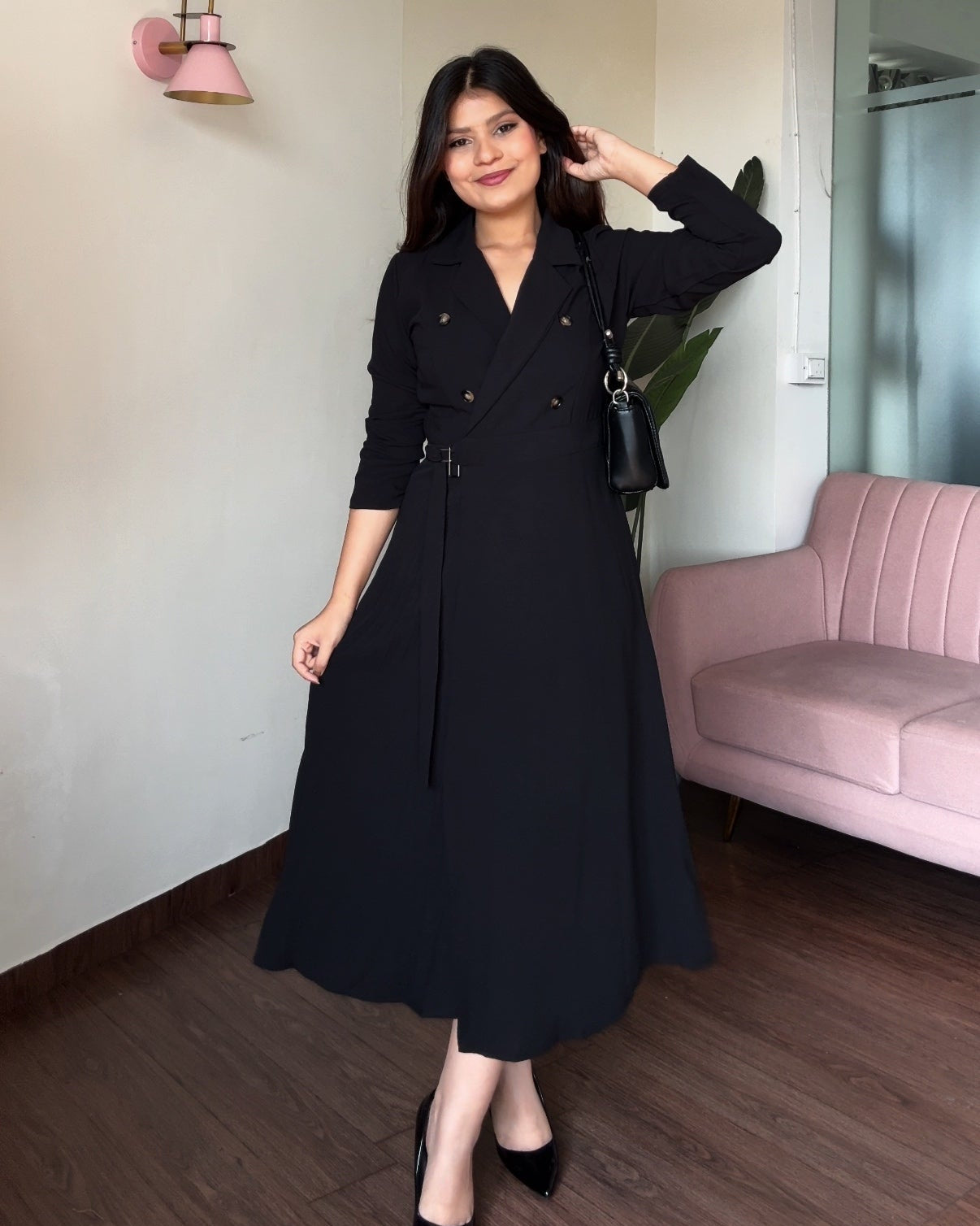 Wrap-Around Blazer Dress