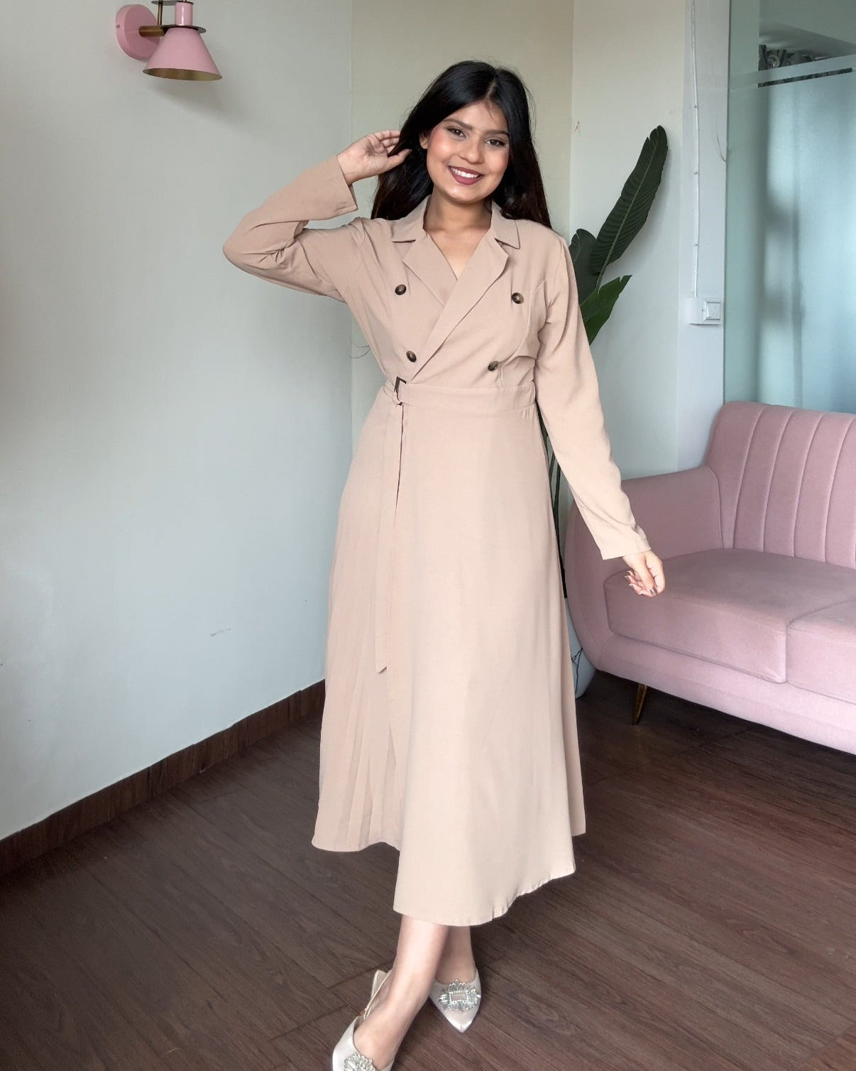 Wrap-Around Blazer Dress